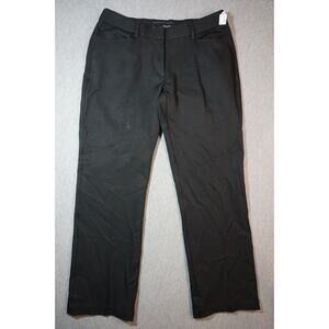Oobe Ladies Flat Front Straight leg Pants Sz 10 x 28 Black Work food service